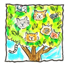 Tree full of cats