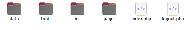 screenshot of LIST files and folders